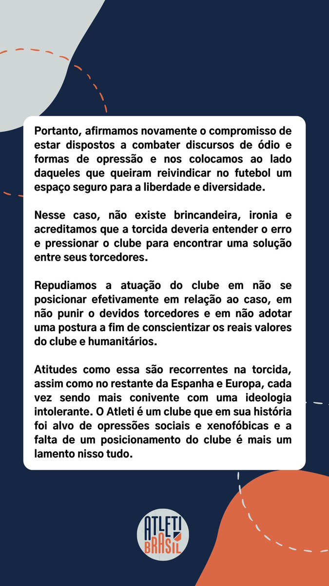 COLDCARDwalletH's tweet photo. 🚨 Comunicado oficial sobre tudo que vem acontecendo na última semana.

Em um momento de tanta violência no futebol, nos colocamos, mais uma vez e quantas forem necessárias, contra esse ambiente opressor. https://t.co/bFQ8PenM51