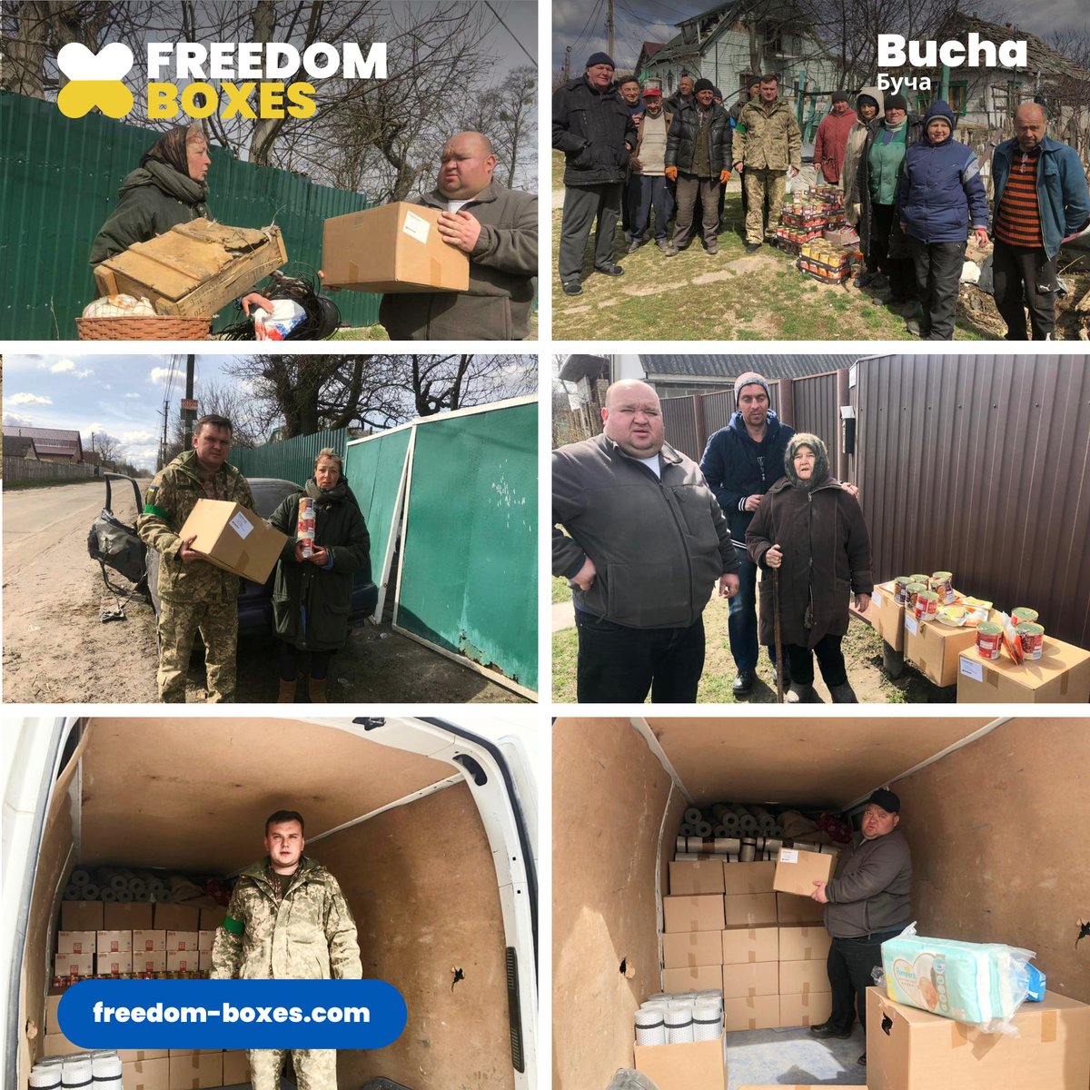 BoxesFreedom's tweet photo. 100+ of your boxes arrived in Bucha yesterday. Thank you, from the bottom of our hearts โค๏ธโค๏ธโค๏ธ
#freedomboxes #freedombus #stopwar #ukrainewar #standwithukrain
https://t.co/tPDDUz63L8 https://t.co/VfrQ3k5Ori