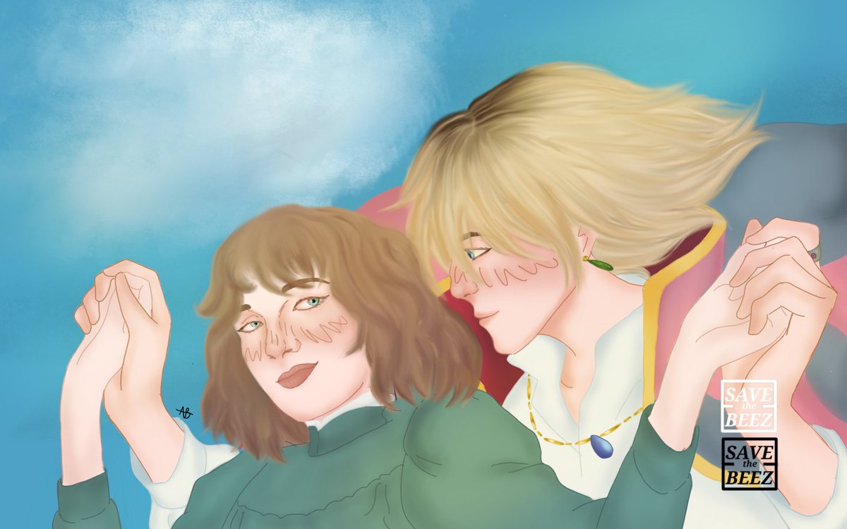 save_the_beez's tweet photo. `Elaina's moving castle~ ✨

#elainafanart #elatwt #snifferishfanart #HowlsMovingCastle https://t.co/nzQBMRHNMJ