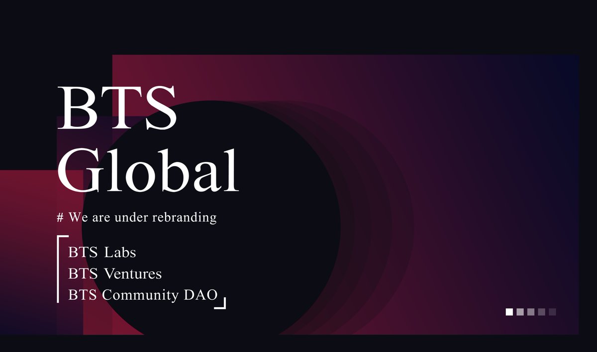 It has been a productive year for BTS, capped off by Quarter 1 which obtained unprecedented growth.

We decided to rebrand BTS and move onto the next level after an in-depth discussion about our long-term development and growth.

👉more info bit.ly/3LWX8iK