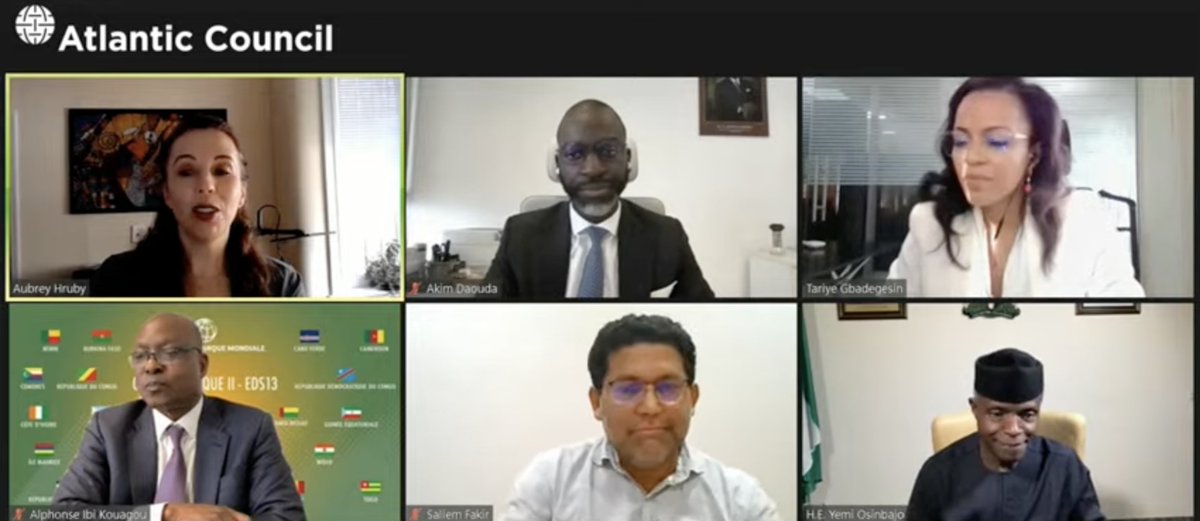 Thank you <a href="/ACAfricaCenter/">Africa Center</a> <a href="/ramayade/">Rama Yade</a> <a href="/AubreyHruby/">Aubrey Hruby</a> for kickstarting this working group on Inclusive #ClimateFinance for #Africa.

I'm grateful to have represented Gabon in this discussion with H.E. <a href="/ProfOsinbajo/">Prof. Yemi Osinbajo</a> <a href="/KouagouIbi/">Alphonse Kouagou</a> <a href="/africaclimatef/">Africa Climate Forum</a> <a href="/tariyeg/">Tariye Gbadegesin</a> to support a #JustTransition 🇬🇦