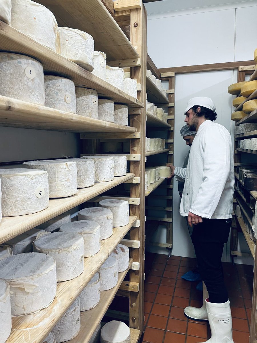 We had the pleasure of hosting Felix & Javier from @quesosiniesta the other week. We’ve been working with Felix for a number of years, buying and maturing the finest Manchego Spain has to offer. It’s only right that we showed him round Mellis. Siempre estáis en casa con nosotros!