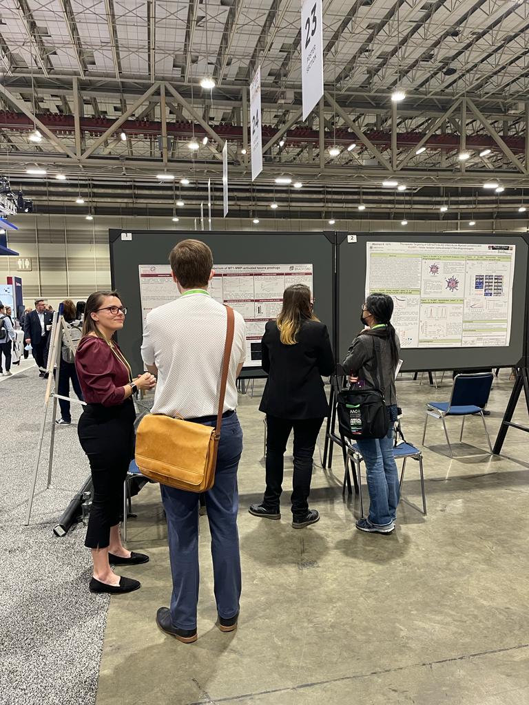 HSpencer_Res's tweet photo. It's been an amazing few days at #AACR22. From educational sessions on pediatric cancer to presenting our poster. Couldn't be prouder to represent @UoBPaMS, @ICT_Bradford and @BCRT https://t.co/R2ewP43Ckb