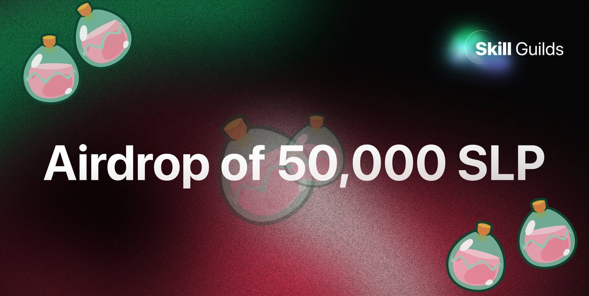 #SkillGuilds SLP #giveaway is now open!

Get a higher number of entries and you be eligible to win 50,000 #SLP tokens 🚀

Interested? 🤔

📍 Hurry up then: gleam.io/gGFZu/axie-inf…

$SKG
