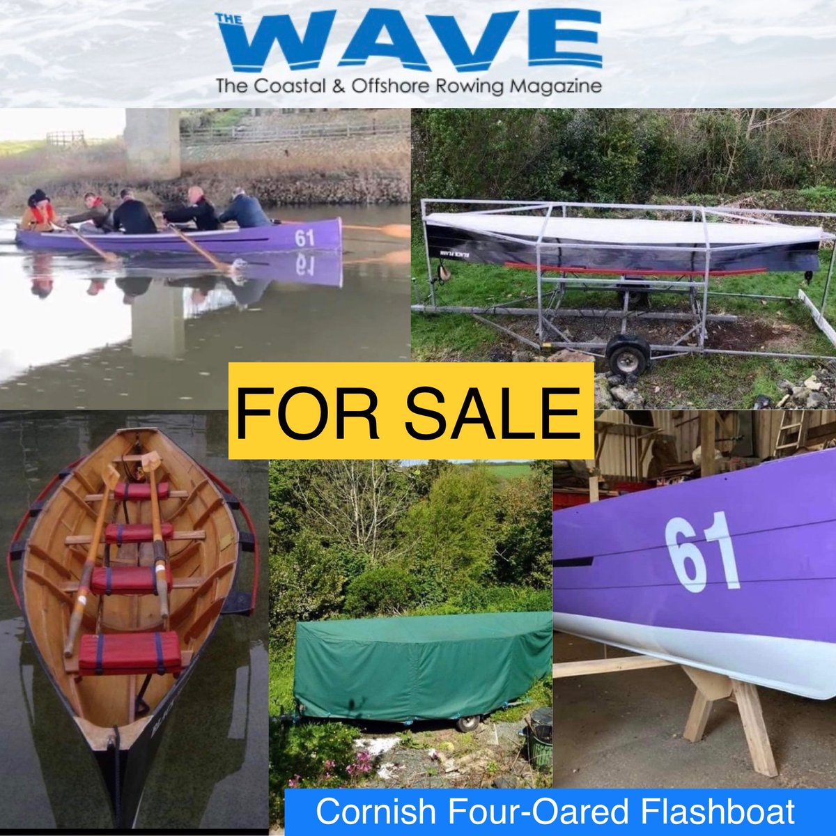 The WAVE - Coastal & Offshore Rowing Magazine (@thewaverowing) on Twitter photo 🚣🏻♀️FOR SALE🚣🏻♀️
Cornish Four Oared Flashboat
Built Penryn 2010
With variable footrests, yoke/tiller option, ring rollocks, set of four oars (Suttons).
SnellTyrone double trailer, with detachable framework.
Offers around £2,500
Contact: chrisbakerstairman@yahoo.co.uk 🚣🏻♀️FOR SALE🚣🏻♀️
Cornish Four Oared Flashboat
Built Penryn 2010
With variable footrests, yoke/tiller option, ring rollocks, set of four oars (Suttons).
SnellTyrone double trailer, with detachable framework.
Offers around £2,500
Contact: chrisbakerstairman@yahoo.co.uk