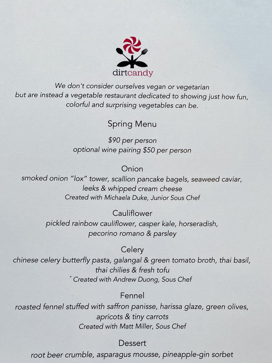 Spring menu starts tomorrow!