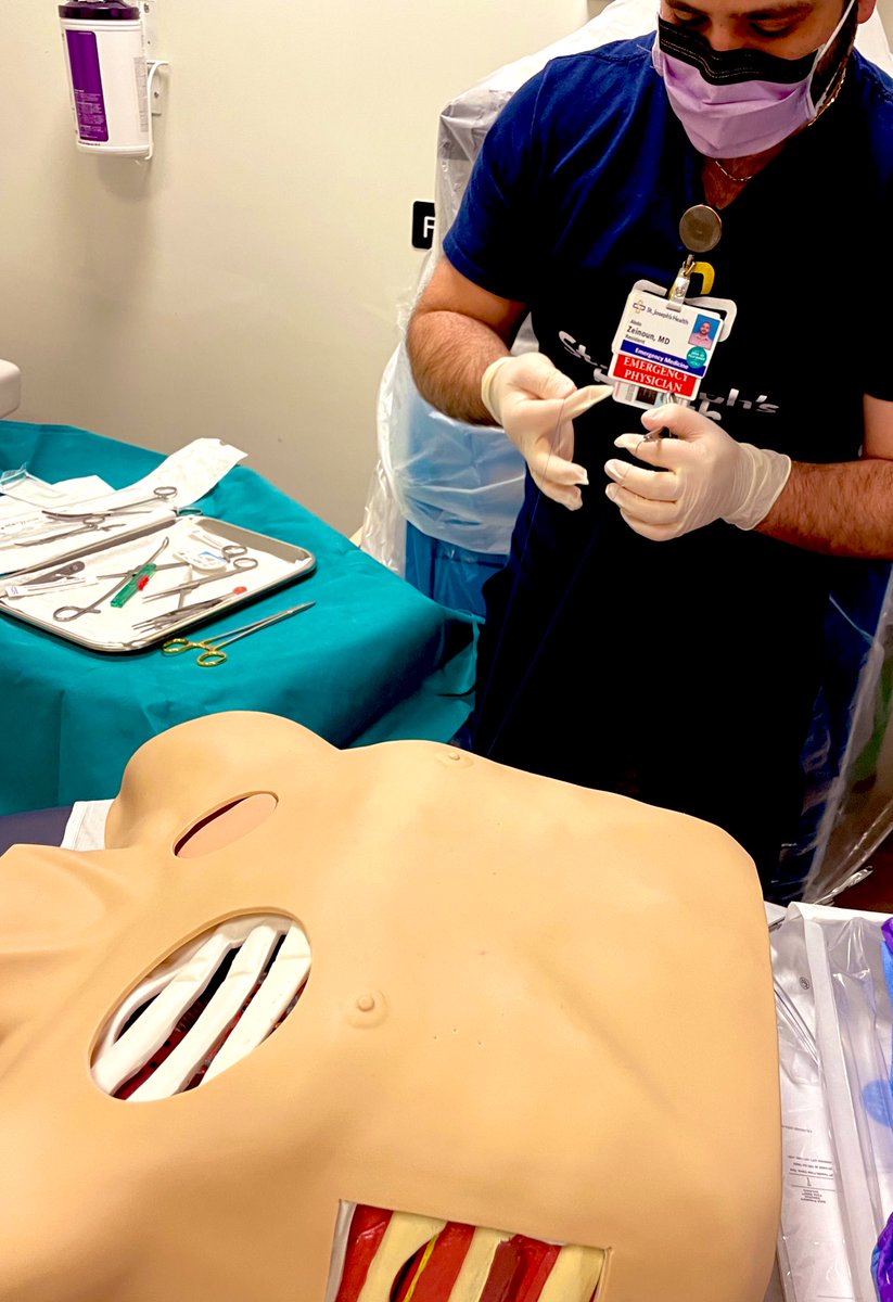 ersimulationdoc's tweet photo. Procedure heavy Sim day today, we definitely goin’ in! Great collaborative mentorship by our seniors. #Simulation #emergencymedicine #thoracostomy #airway #resuscitation #family https://t.co/hMyQ3udfo1