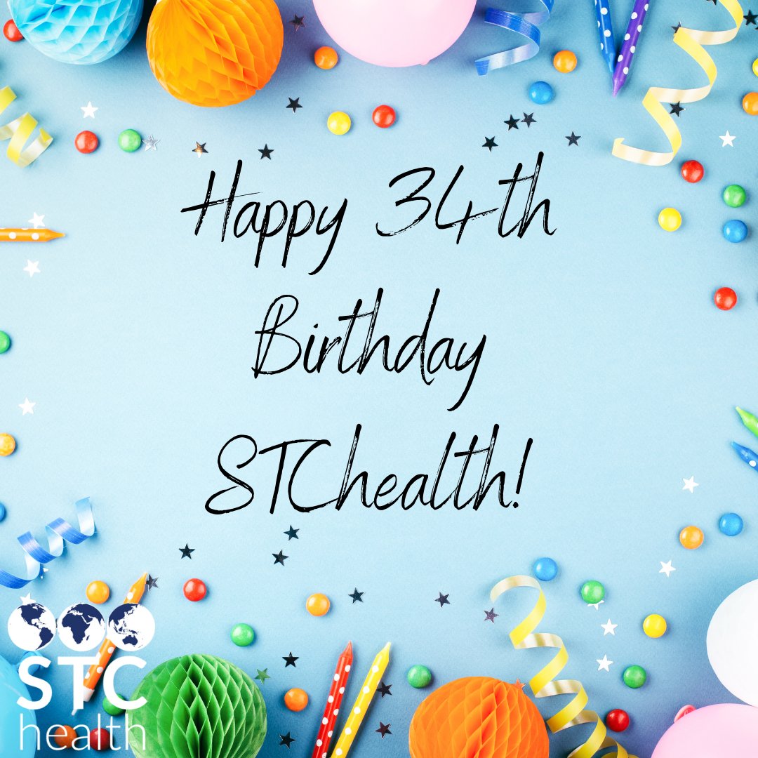 stc_health's tweet photo. Happy birthday, STChealth! What a wonderful 34 years it's been. Here's to many more! π #WeAreSTC #ideasstarthere #birthday #milestone https://t.co/DLy3hMdyx9
