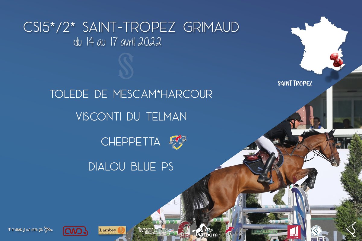kevinstaut's tweet photo. Le CSI5*/2* de Saint-Tropez Grimaud débutera dès demain ! 🇫🇷

Les informations sur le concours sont disponibles sur le site officiel ➡️ https://t.co/KXqsje36pV

#tolededemescamharcour #viscontidutelman #cheppetta #dialoublueps #hubsidejumping https://t.co/lUZZsyR9cn