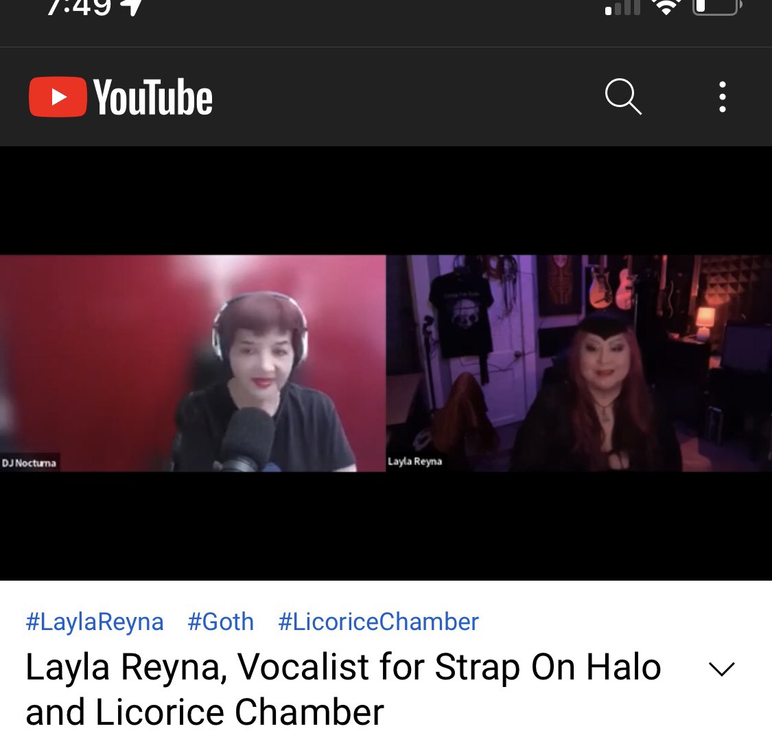 djnocturna's tweet photo. Here’s my interview with talented musician and vocalist #LaylaReyna @StrapOnHalo #straponhalo #goth #darkwave #licoricechamber #djnocturna thank you @utmmusicgroup 
Click on link to listen :
https://t.co/DE9y4YVqcw https://t.co/JRhNUCCgl5