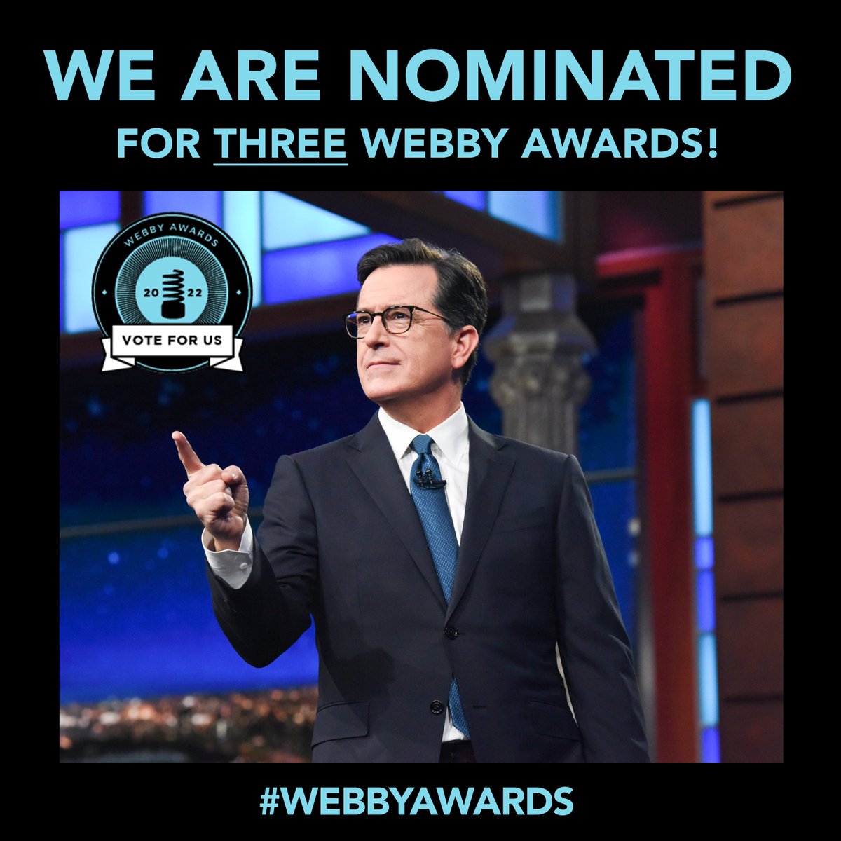 We need YOU to help us take home the #Webbys trophies! Vote for us at the links below: 

HeWhoShallBeNamed vote.webbyawards.com/PublicVoting#/…

Late Show Pod Show vote.webbyawards.com/PublicVoting#/…

Late Show Me More vote.webbyawards.com/PublicVoting#/…