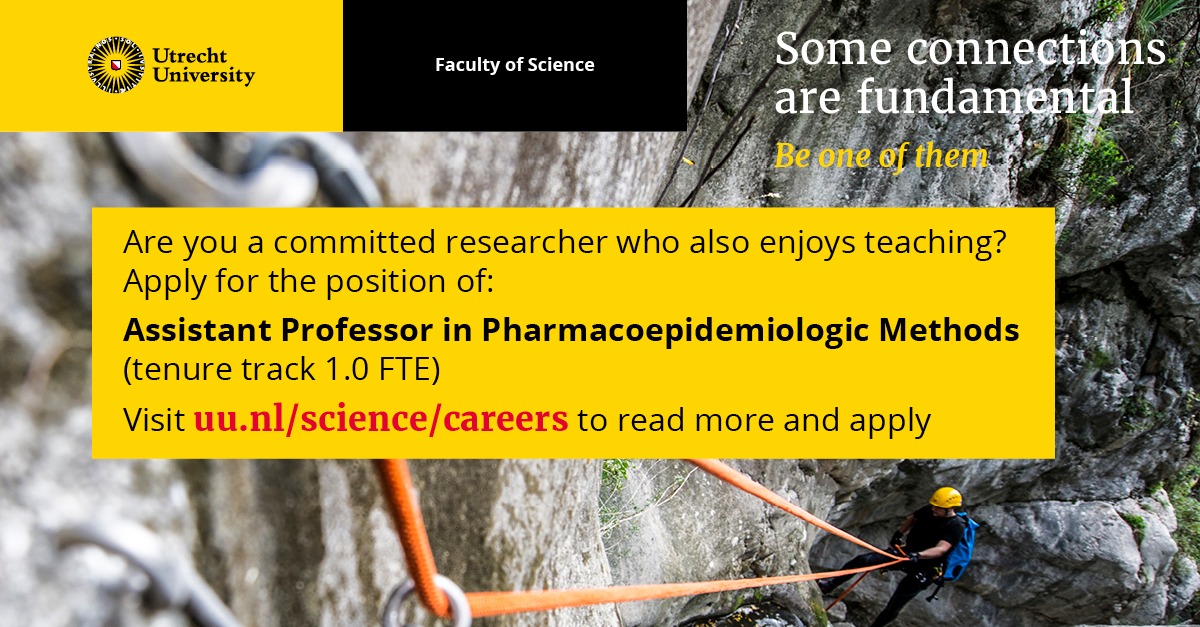 Exciting  new opportunity at division of Pharmacoepidemiology &amp; Clinical Pharmacology: uu.nl/en/organisatio…