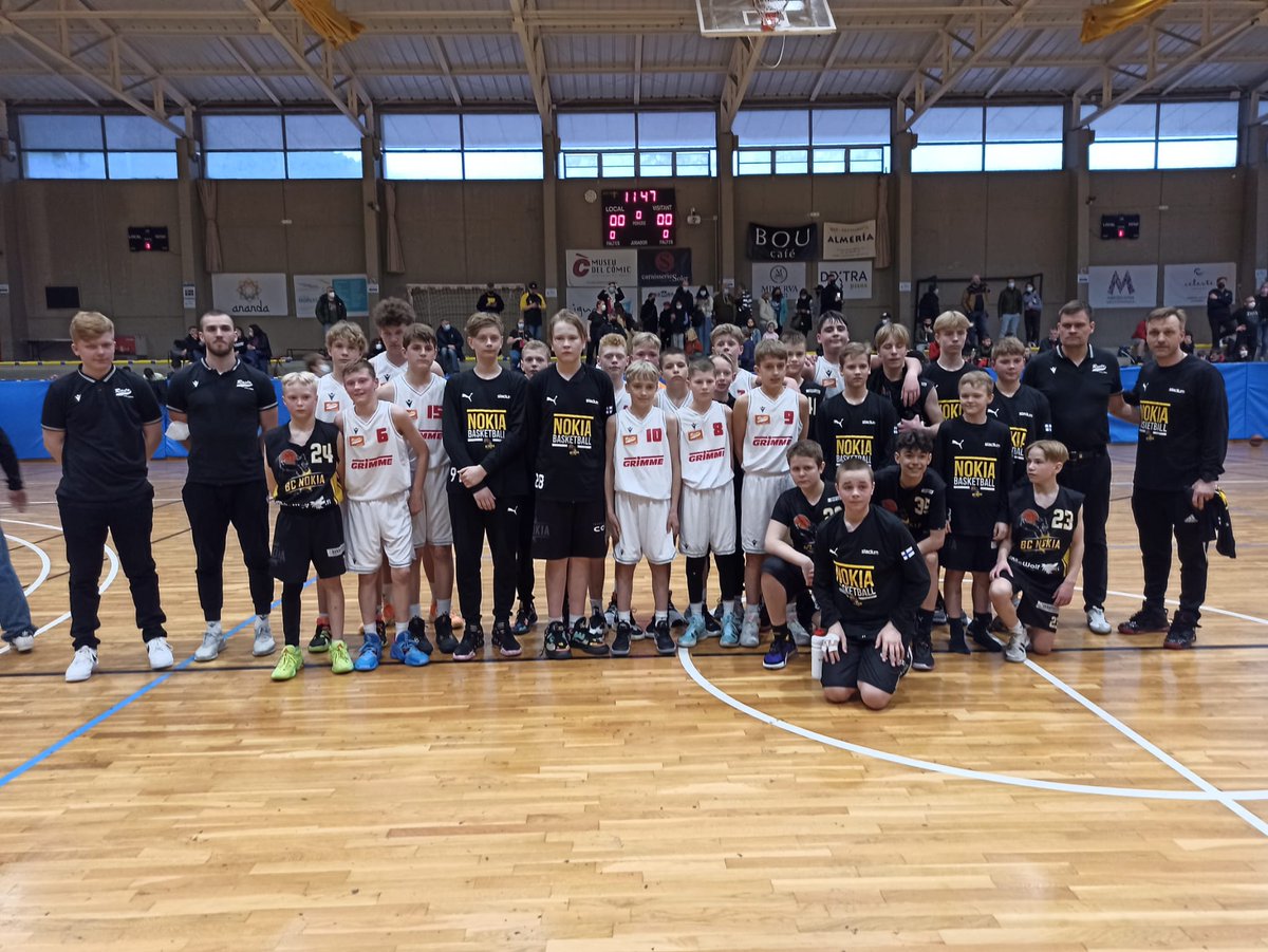 BC Nokian 09-pojat aloittivat Espanjan turnauksen voitolla Saksan mestarijoukkueesta. 👏 BCN 72- Rasta Vechta 63 <a href="/rastavechta/">Rasta Vechta</a> Huomenna vastassa <a href="/FCBbasket/">Barça Basket</a> #koripallo #basketball