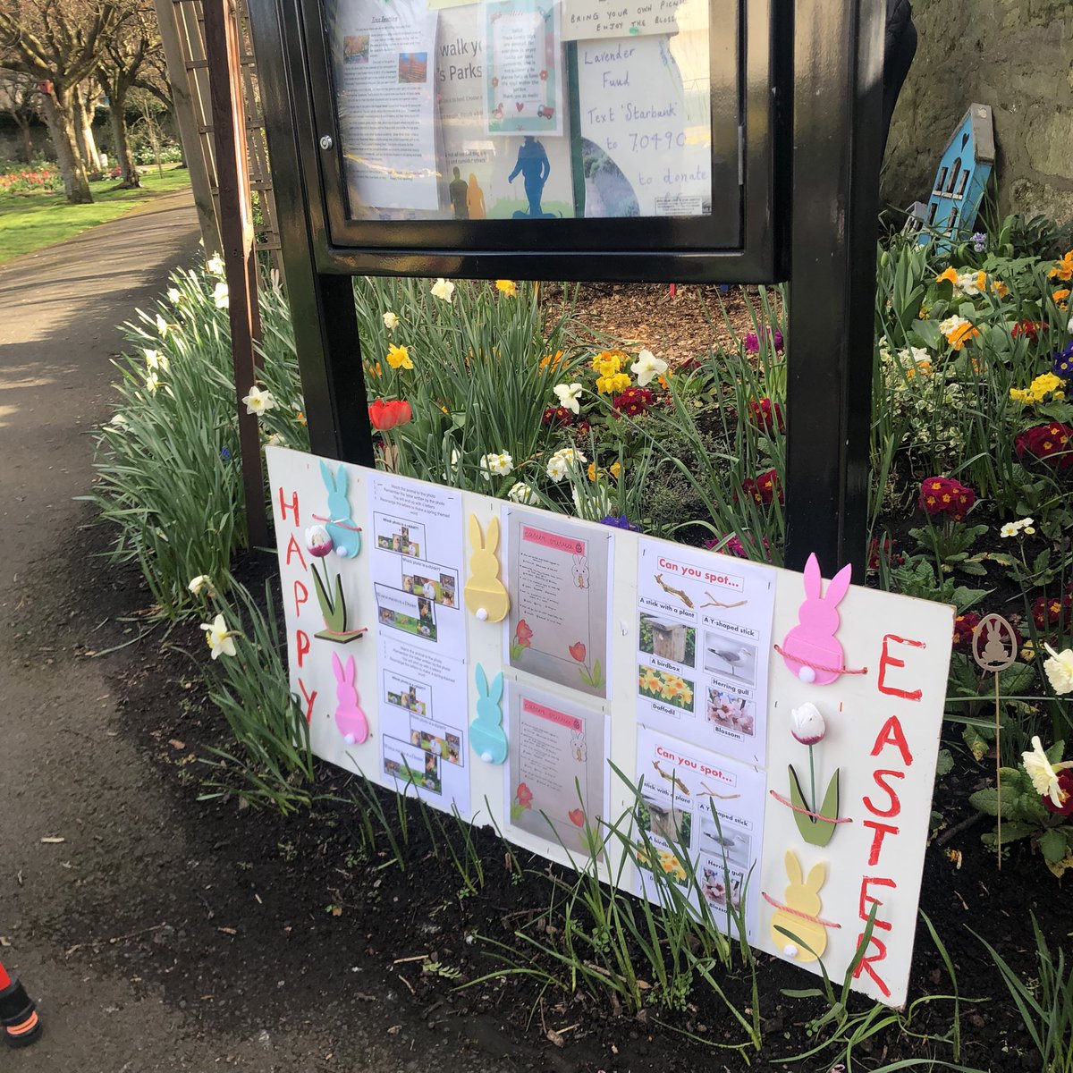 StarbankPark's tweet photo. Thanks to our younger volunteers who have made 3 spring themed quizzes! Come and see.🐣🌱🐰 #Easter #Springquiz @StarbankPark #Springpark #freequiz #Easterholidays https://t.co/lwvXbco9wM