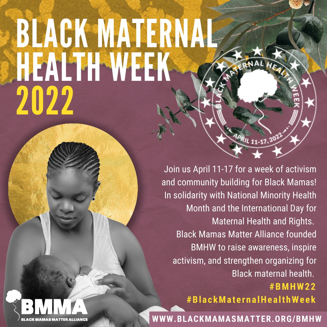 This week is Black Maternal Health Week! We join forces with <a href="/BlkMamasMatter/">Black Mamas Matter Alliance</a> and <a href="/LegRichberg/">Legislator Jason Richberg</a>'s  Suffolk County Maternal Morbidity and Mortality Task Force, which  addresses the disparate impacts of maternal morbidity and mortality in women of color. #BMHW22 #PublicHealth