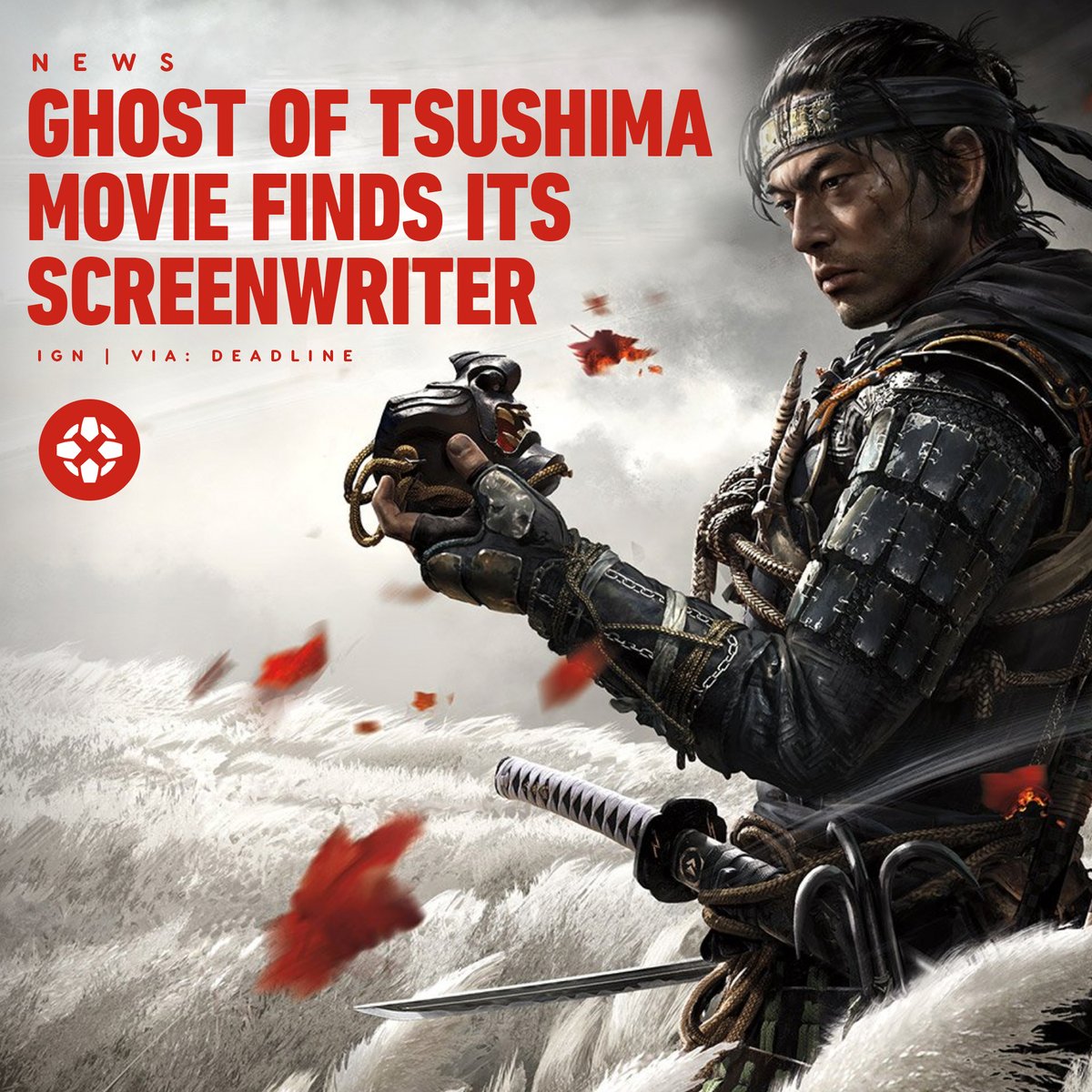 IGN's tweet photo. Sony Pictures has named Takashi Doscher as the writer for the upcoming Ghost of Tsushima film adaptation, who previously wrote the sci-fi romance Only, and his most recent project, Blue, is a twist on a Japanese monster movie. https://t.co/huUJXU5Qwb https://t.co/ksk3rhHyIu
