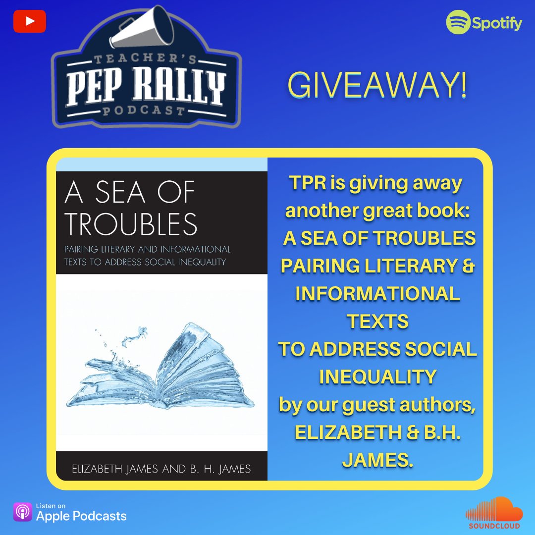ekinginspired's tweet photo. The Teacher's Pep Rally Podcast are giving away another book! Share below a theme &amp; what books can be used in the classroom (at any level) around that theme. 
@bhjamesauthor #InspirED #EdchatEU 
@TeachersOnFire
We will take the names of people who share &amp; pick at random. https://t.co/oiLhnjszL9