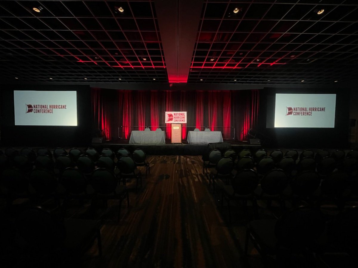 All set and ready for today's General Session of the National Hurricane Conference. #NHC2022