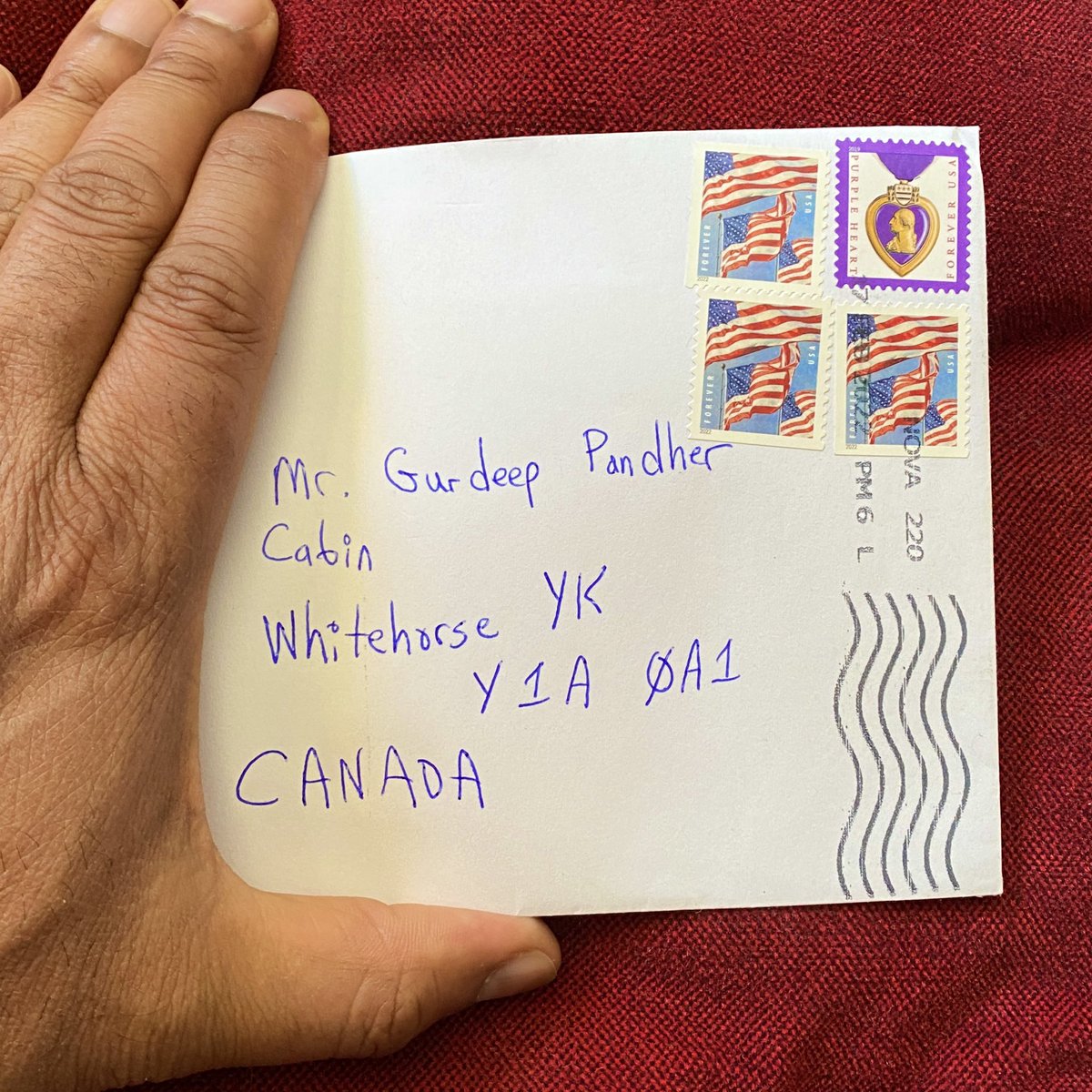 GurdeepPandher's tweet photo. Someone from Virginia state of the US sent me a letter without my full address. It reached me. 🙏🏽 https://t.co/2feK7XNlAg