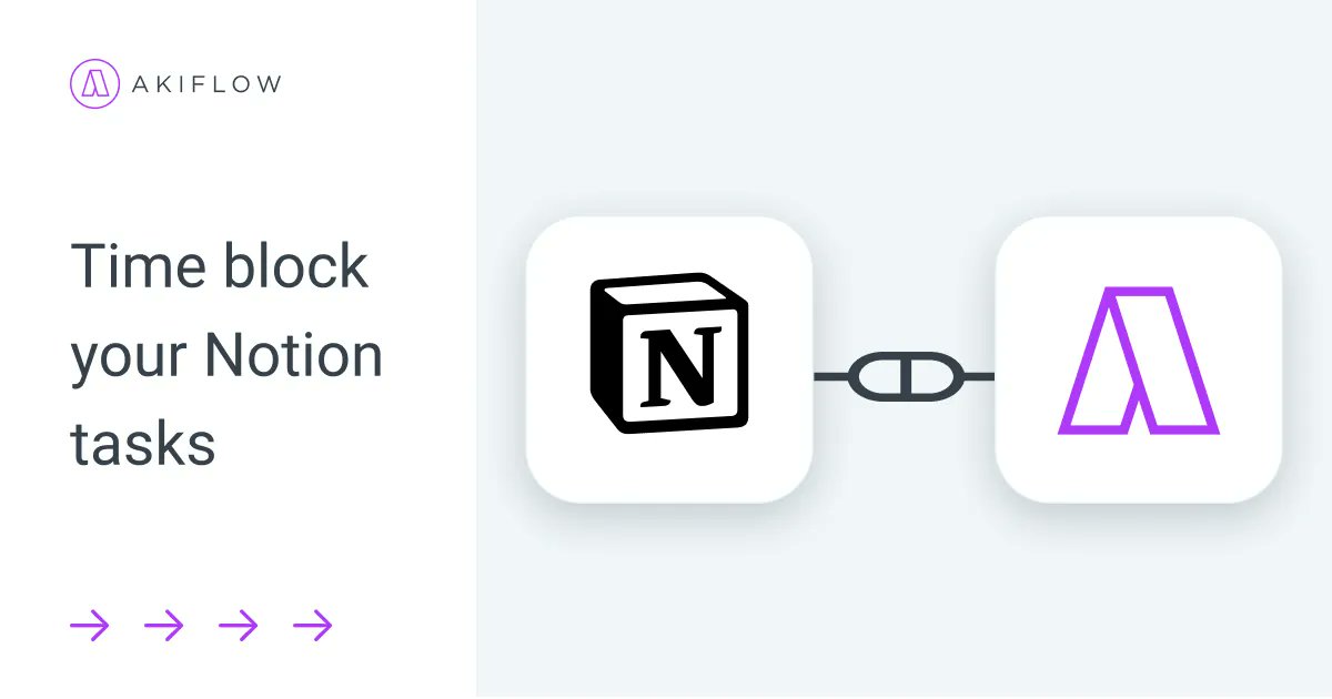 getAkiflow's tweet image. Did you know you can time block your Notion tasks with Akiflow? ⏱️ 

Integrate your Notion account with Akiflow right now and get things done! 

#timeblocking #productivity #notionintegration #akiflow