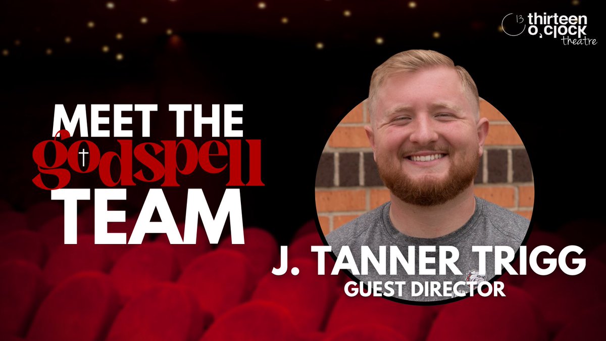 🎭MEET OUR GUEST DIRECTOR🎭
Learn more about Tanner and sign up for auditions on our website:
thirteenoclocktheatre.org/sign-up

Hope to see you there!🖤