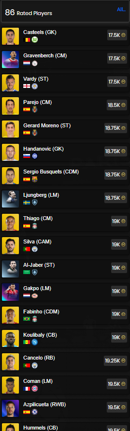 AsyFutTrader's tweet photo. 86's doing pretty well
#FIFA22 #FIFA #PS4share #PS4live #fifatrade #fifacoins #fifatrading #fifapt https://t.co/He7LZc5hi1