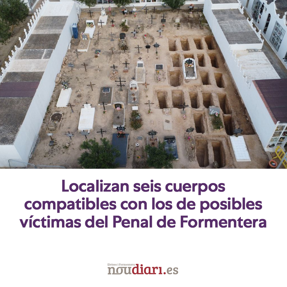 jpyllanes's tweet photo. El penal de Formentera fue un campo de exterminio para muchos disidentes en la España de los 40. Morir de hambre o tuberculosis era su destino más probable.
Hemos encontrado 6 cuerpos en el cementerio de Sant Francesc y esperamos que los análisis arrojen luz sobre su procedencia. https://t.co/LSFmA4ujfV