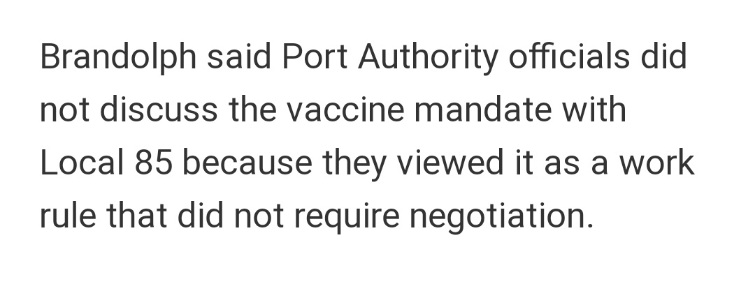 Sara90989044's tweet photo. @gainey_ed @Pittsburgh Tired of hearing all these leaders proclaim love of Unions then show no support to Local 85 for being mislead by CEO Kellemen & either staying silent or lying like Rich Fitzgerald and calling them antivaxxers. No mandate 2021 #BringWorkersBack then Mid Jan. 2022? Not about safety https://t.co/geT5IgqfzL