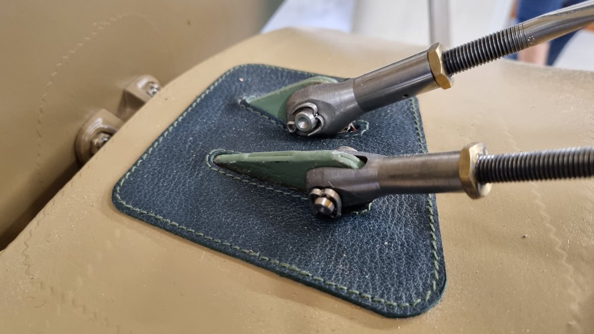 VFAudleyEnd's tweet photo. Some more detail from our latest long-term restoration project. It is really coming on and looks stunning. We cannot wait to reveal it soon...

#VintageFabrics #AudleyEndAirfield #WarbirdRepaint #AircraftRepaint #AircraftMaintenance #AircraftFabric #Warbirds https://t.co/vVVXjMWOFw
