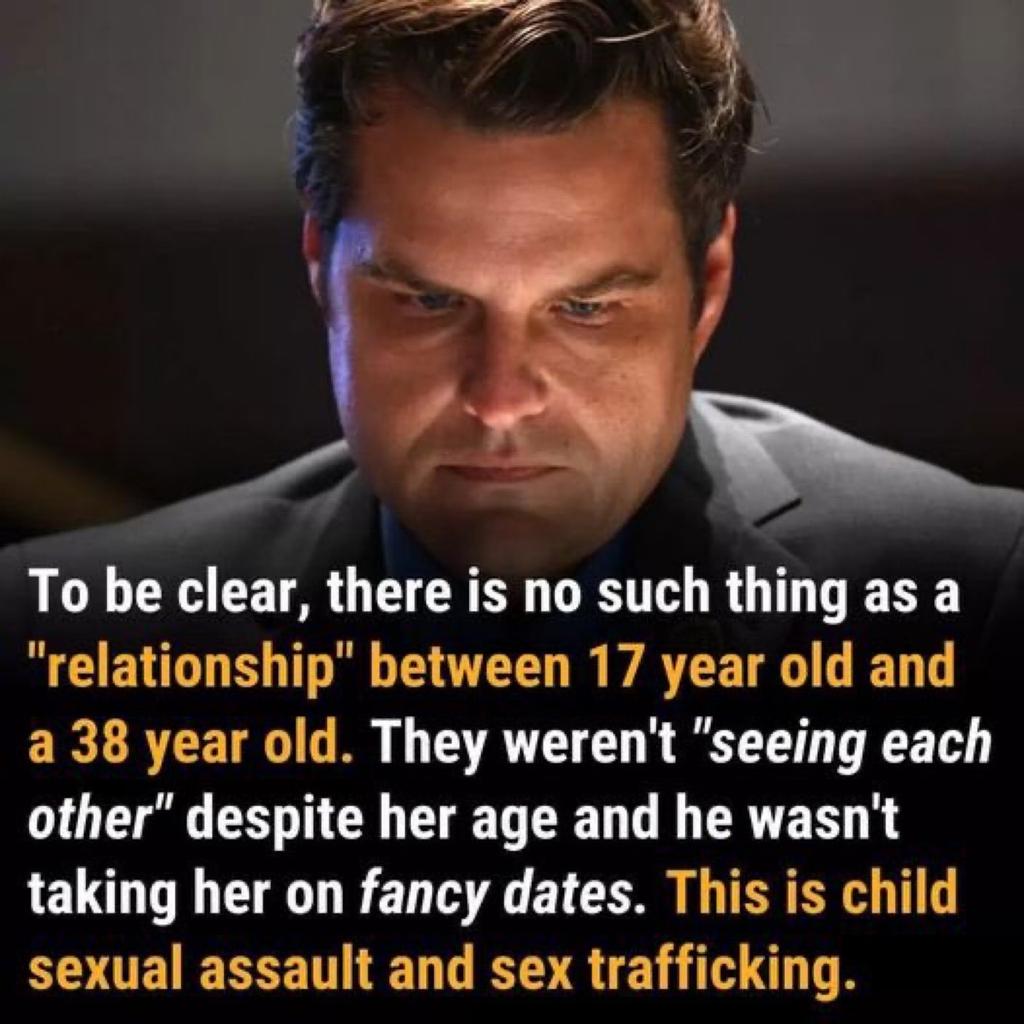 #MattGaetz #MattGaetzIsARapist #RepublicansAreTraitors #DonaldTrump #TedCruzTraitor #MarjorieTraitorGreene #boebertisanidiot 
#BigLie #TuckerCarlsonRussianAsset #DonaldTrump #DonaldJTrump #MAGA #Trump2024 #TrumpRally #TrumpCrimeFamily