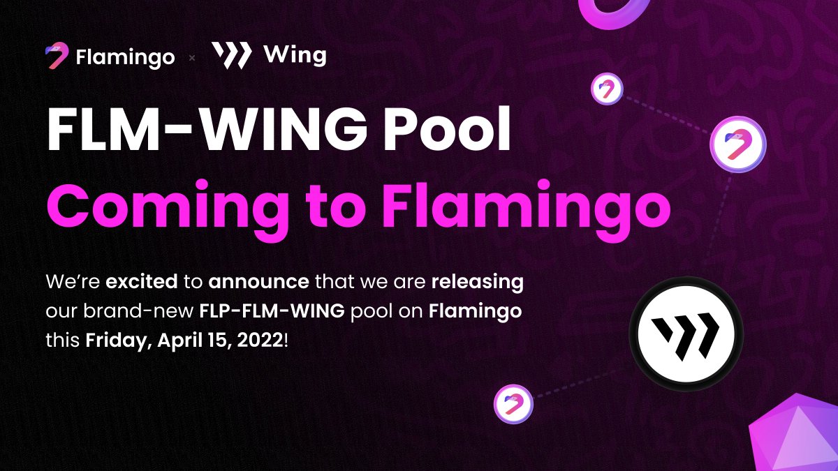 FlamingoFinance's tweet photo. ๐ข Something exciting is flying our way!
We are launching the brand-new FLP-FLM-WING liquidity pool on Flamingo this Friday, April 15, 2022!
Stay tuned for more details.
@Wing_Finance #FlamingoWing #Flamingo $FLM #Wing $WING #NEO #N3 #Ontology #DeFi #Crypto #Blockchain https://t.co/Ea17IEm3Kz