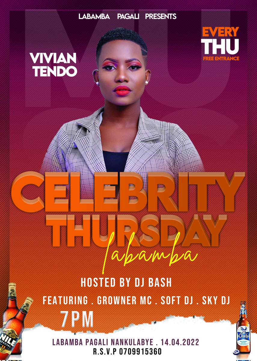 deejaybash_ug's tweet photo. My Celebrity Thurs
Tomorrow we have @vivian_tendo
@gasha_muton
Hosted By DJ Bash Abstv ✌️
#sun24April
#djbashexperienceSn3 https://t.co/c9di3jOokE