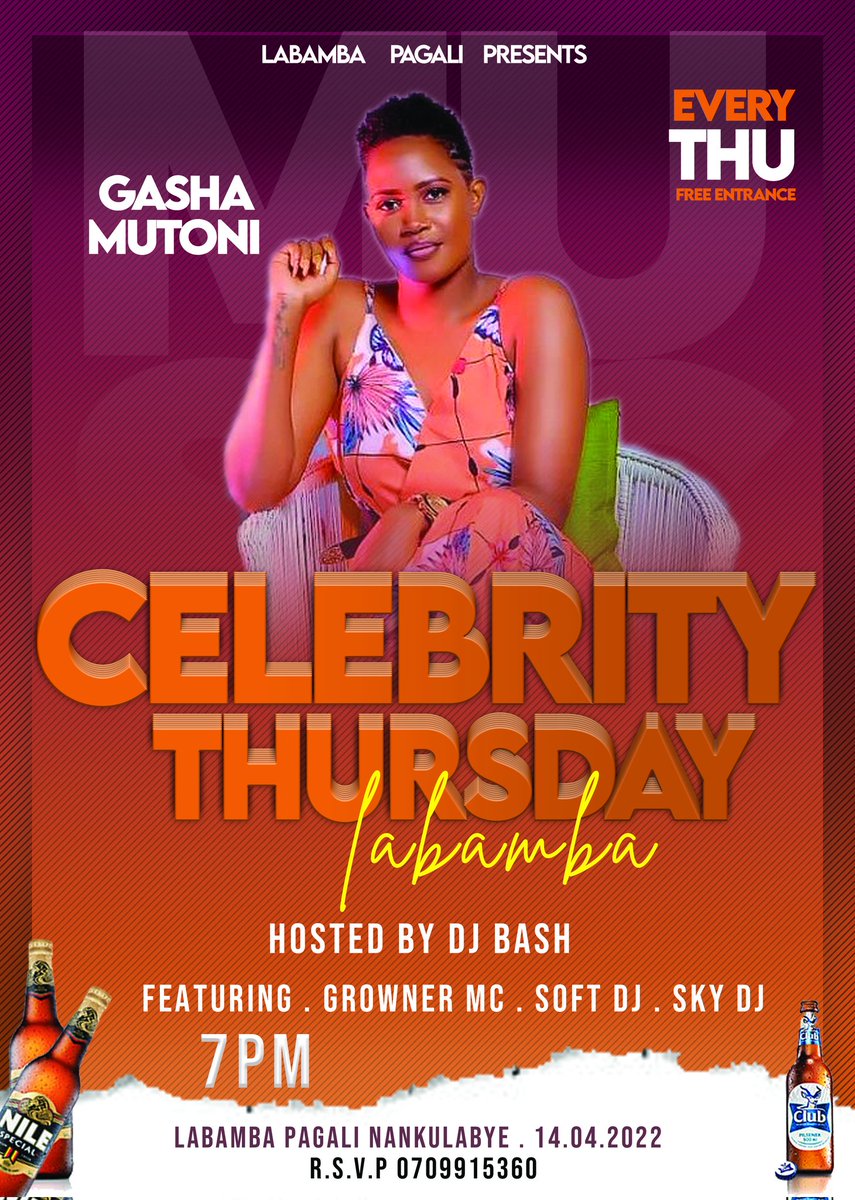 deejaybash_ug's tweet photo. My Celebrity Thurs
Tomorrow we have @vivian_tendo
@gasha_muton
Hosted By DJ Bash Abstv ✌️
#sun24April
#djbashexperienceSn3 https://t.co/c9di3jOokE