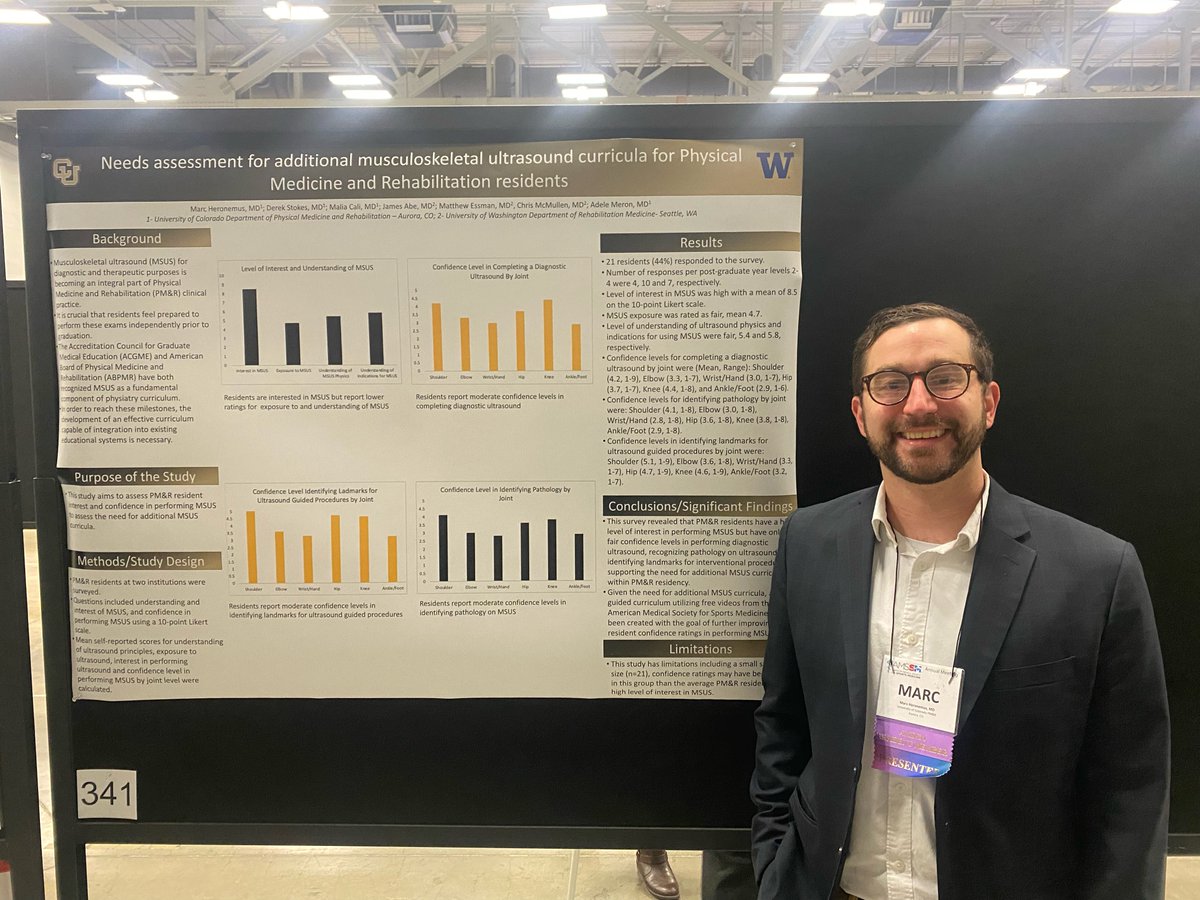 Marc_J_Hero's tweet photo. It was better live! Thanks @TheAMSSM for an amazing conference. The Sports Medicine Community is doing amazing work and I loved learning from the best. I also got to present a few posters and cheer on @DerekStokesMD as he was awarded his scholarship! #AMSSM2022 @CUPMRresidents https://t.co/TRdgXD59xi