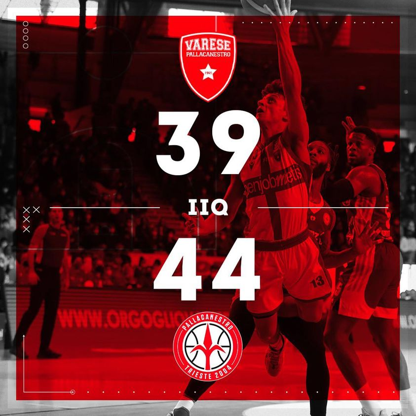 PallVarese's tweet image. Buon secondo quarto dei nostri avversari
#VarTri #NoiSiamoVarese