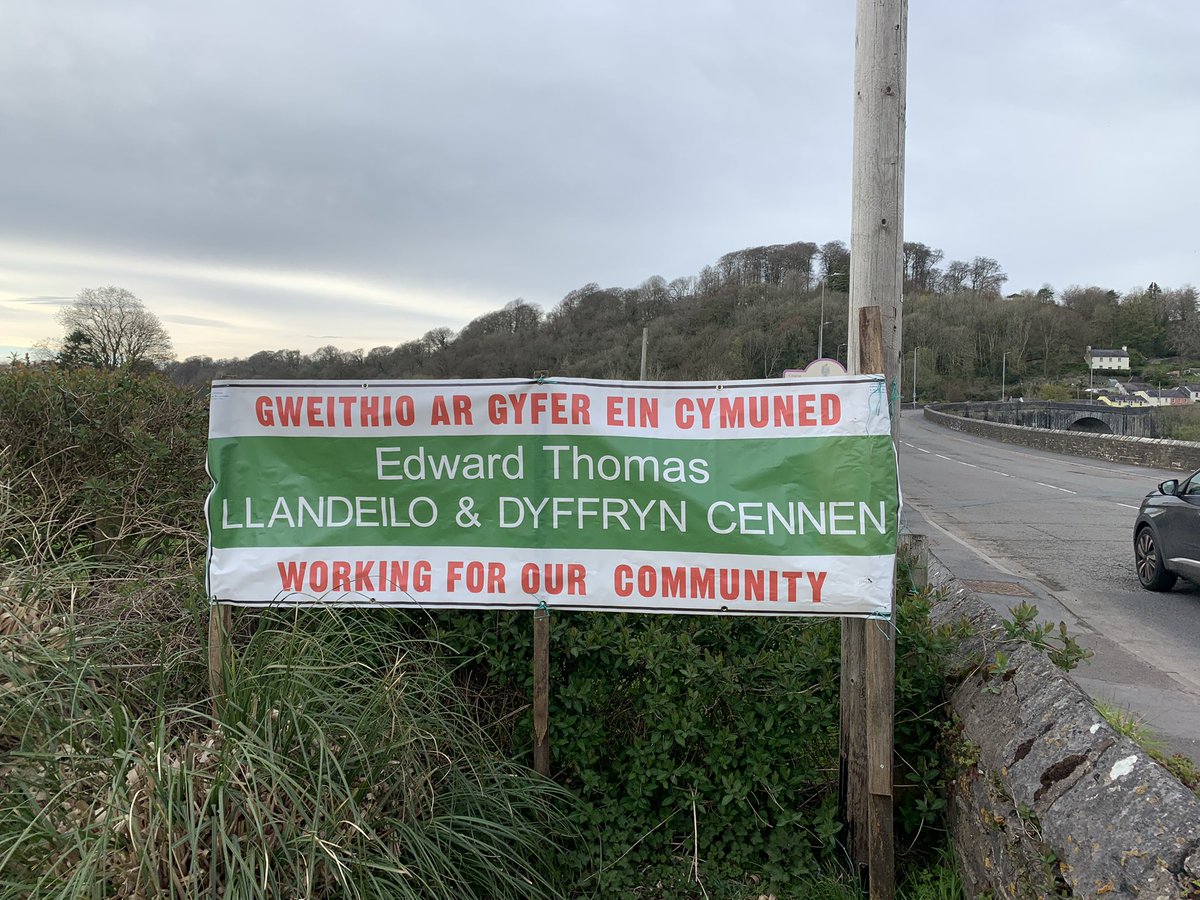 <a href="/CllrEdward/">Cllr Edward Thomas</a>  one of my banners advertising my campaign to be re-elected to represent Llandeilo and Dyffryn Cennen