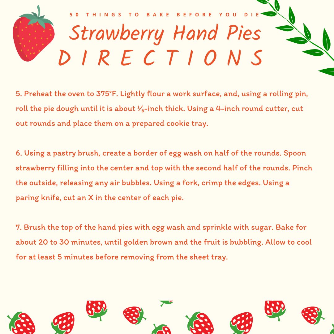 UlyssesPress's tweet photo. 50 Things to Bake Before You Die features delicious recipes that will get your taste buds excited π€©
The Strawberry Hand Pie recipe by Tracy Wilk, from #BakeItForward is the perfect bite size summer treat!
Make it today and tag us @UlyssesPress to be featured on our next post. https://t.co/e5iZSyqX3Y