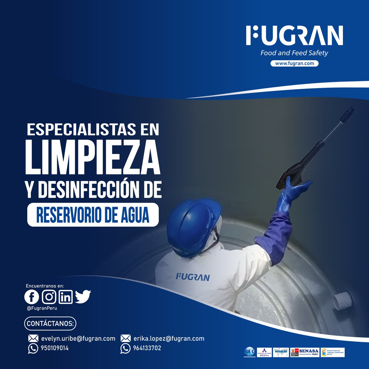 FugranPeru's tweet photo. 𝗘𝗦𝗣𝗘𝗖𝗜𝗔𝗟𝗜𝗦𝗧𝗔𝗦 𝗘𝗡 𝗟𝗜𝗠𝗣𝗜𝗘𝗭𝗔 𝗬 𝗗𝗘𝗦𝗜𝗡𝗙𝗘𝗖𝗖𝗜𝗢́𝗡 𝗗𝗘 𝗥𝗘𝗦𝗘𝗥𝗩𝗢𝗥𝗜𝗢 𝗗𝗘 𝗔𝗚𝗨𝗔 
Mayor información por WhatsApp en el siguiente enlace:
👉🖱️ https://t.co/LbCjbsZSB6
@FugranPeru #reservoriodeagua
#desinfeccion #desinsectacion #Covid_19 https://t.co/leKajPTraP