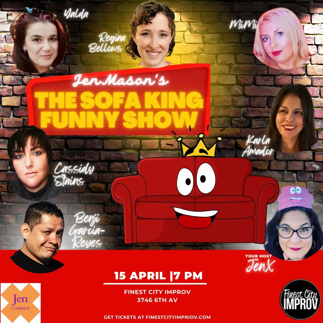 TheAcuComic's tweet photo. Low Ticket Alert! This Friday is Sofa King Funny! Finest City Improv hosts the friendliest stand up comedy show in town with an affordable bar &amp; comfy theater seating. Get Tickets - Finest City Improv: https://t.co/FkPxIPEUA8 
#findyourfunny #jenx #jenxcomedy #sofakingfunnyshow https://t.co/msdzQpUf57