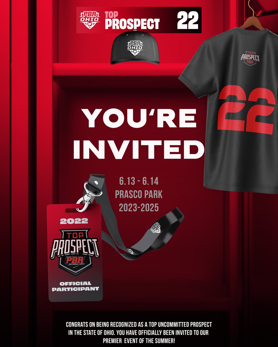 Super excited to receive an invite to the Top Prospect Games! Thank you <a href="/Coach_Chiero/">Jordan Chiero</a> and <a href="/PrepBaseballOH/">Prep Baseball Ohio</a>  for the amazing opportunity! <a href="/butler_baseball/">Butler Baseball</a> <a href="/ButlerBaseball/">Butler Baseball Report</a>
