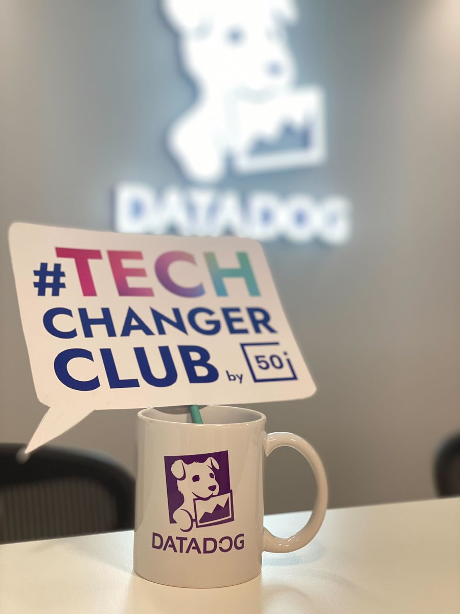 p_mariaps's tweet photo. Tonight we are hosting the @50inTech team at @datadoghq for another amazing chapter of their Tech Changer Club!  

So happy to have @carolineramade and all the #TechChangers to discuss inclusive parental policies. https://t.co/jopoCifSlW