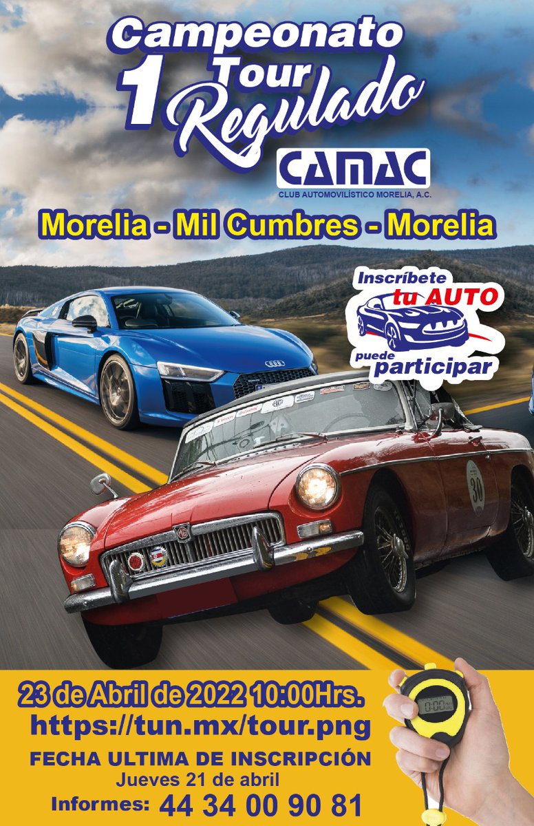 CAMACrally's tweet photo. Te invitamos a participar en nuestra primer fecha del Campeonato Tour Regulado CAMAC.

Ideal para novatos 👌
Participa en tu auto de calle 🚗
Etiqueta a tu amig@ que te va a acompañar 😁
#FuerzaCAMAC https://t.co/zNSgQaglNU