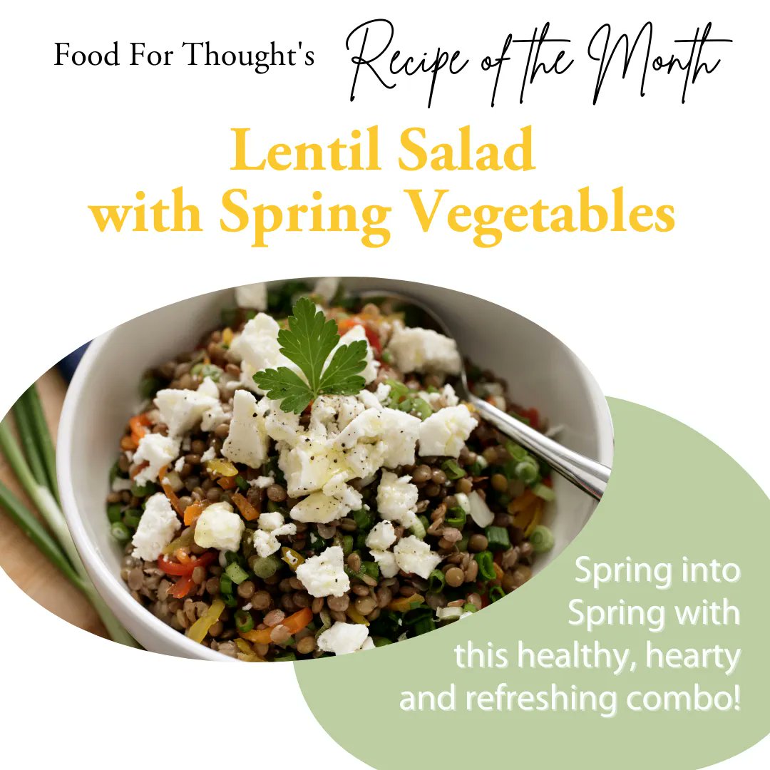 FFTFoodBank's tweet image. Have you seen our Recipe of the Month yet? This month, we have a hearty, healthy, refreshing lentil salad to help you spring into Spring!
More recipes at buff.ly/2ECUH4s