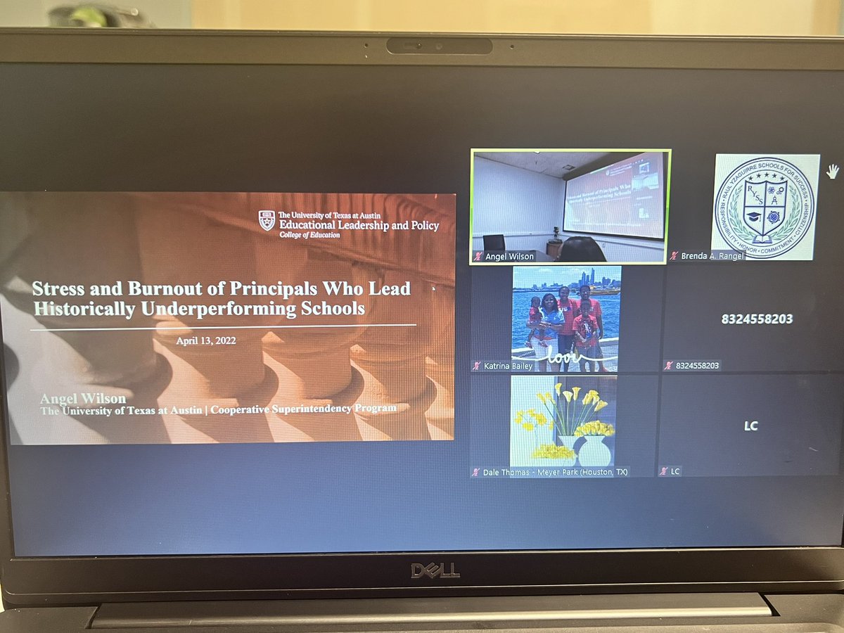 BRangel_EdD's tweet photo. Congrats to my Hermana in Ed Dr.@AngelWilson36! Today she defended her doctoral dissertation on Stress & Burnout of Principals. The topic is fascinating, and her findings are relevant to ALL principals. @utexascoe #UTCSP29 @fadams224 @DanitraArredon1 @MaggyTovar1 ππ€πΌπ« https://t.co/CC91gj4edP