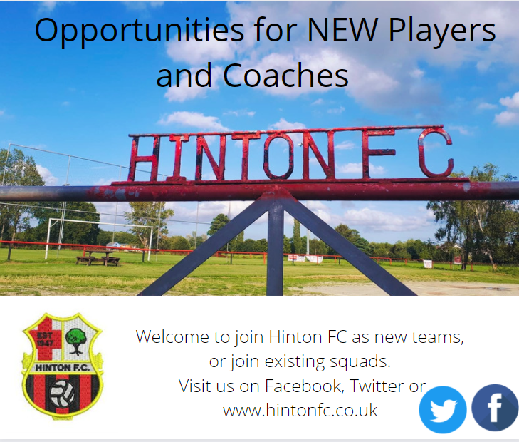 Hinton Football Club (@hintonfootball) on Twitter photo We are looking to set up new teams for the 2022-23 season for Girls and boys at all ages, and to join the existing squads next season at u15s, u14s, u12s and u10s ages who always welcome new players
<a href="/YourHereford1/">Your Herefordshire</a> @hinton_reserves <a href="/HerefordshireFA/">Herefordshire FA</a> <a href="/diana4hereford/">Diana Toynbee</a> <a href="/kev4HandH/">Cllr Kevin Tillett🔶️</a> We are looking to set up new teams for the 2022-23 season for Girls and boys at all ages, and to join the existing squads next season at u15s, u14s, u12s and u10s ages who always welcome new players
<a href="/YourHereford1/">Your Herefordshire</a> @hinton_reserves <a href="/HerefordshireFA/">Herefordshire FA</a> <a href="/diana4hereford/">Diana Toynbee</a> <a href="/kev4HandH/">Cllr Kevin Tillett🔶️</a>