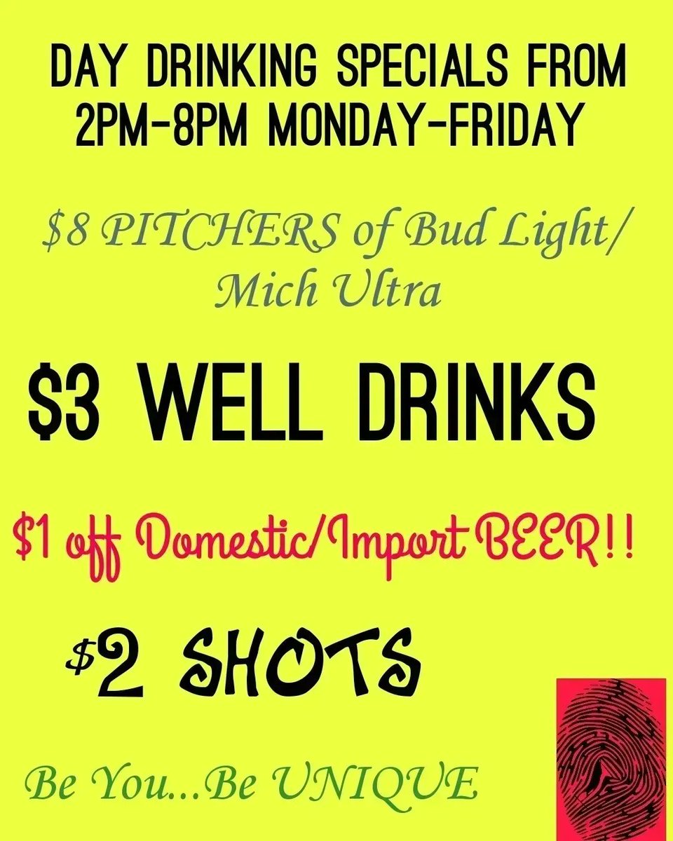 UNIQUETtown's tweet photo. We're OPEN!!!!
Champions League & MLB on now! More sports on Tv later
Drink Specials from open till close
@colemerica is tending bar till 8pm then Anna & Chris take over
#BeYouBeUNIQUE https://t.co/Tu8XKWW3kX