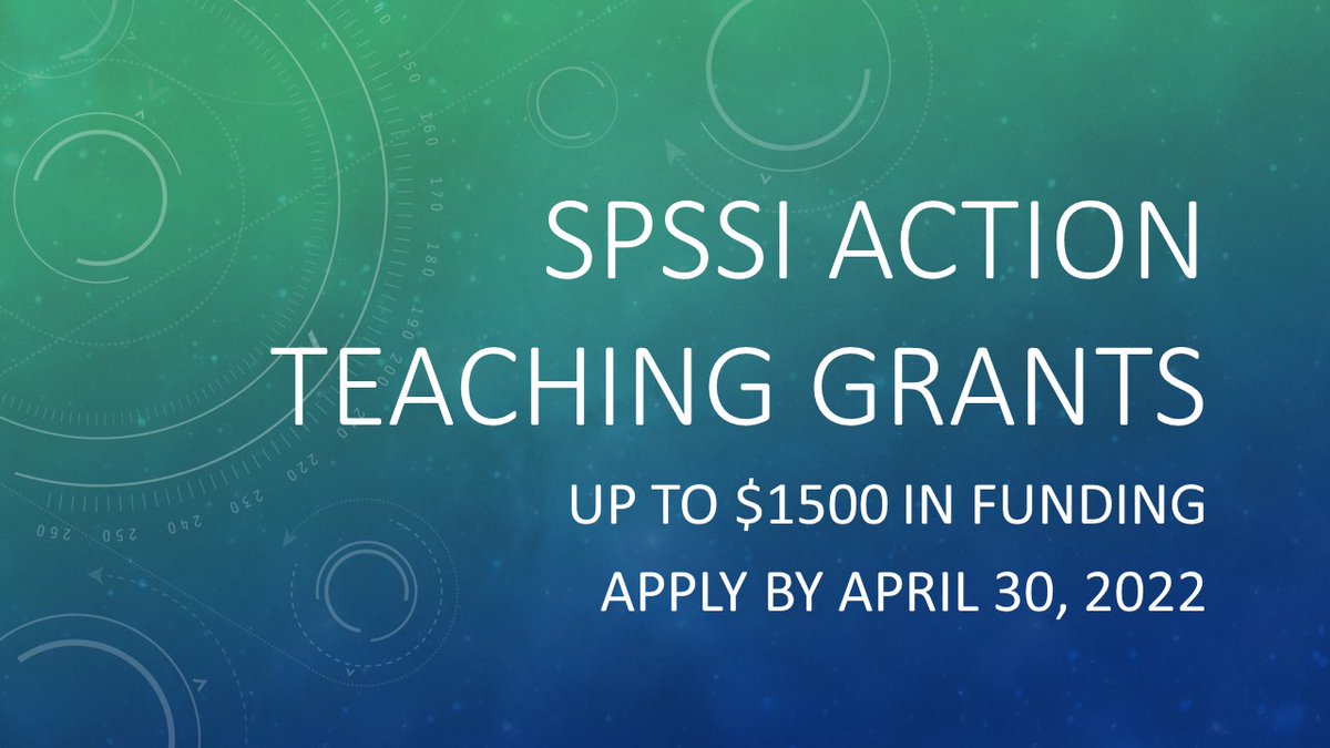 Apply for a SPSSI #ActionTeaching Grant &amp; receive up to $1500 to develop, enhance, or measure the impact of an innovative action #teaching classroom activity, student assignment, field experience, or web-based resource. Deadline: 4/30/22 ow.ly/4uw750IHJ8q