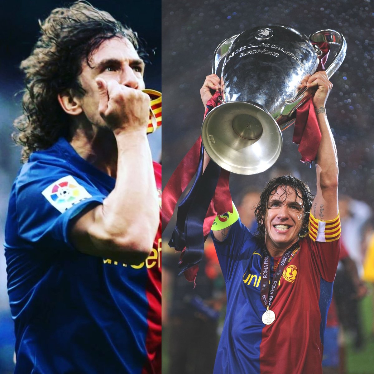 InvictosSomos's tweet image. Campeón del mundo, campeón de la Eurocopa y campeón de absolutamente todo con el FC Barcelona. El primer capitán que levantó un sextete. El defensor que ponía la cabeza donde a muchos les daba miedo meter el pie. Leyenda total. Caballero del juego.

¡FELICES 44, @Carles5puyol!