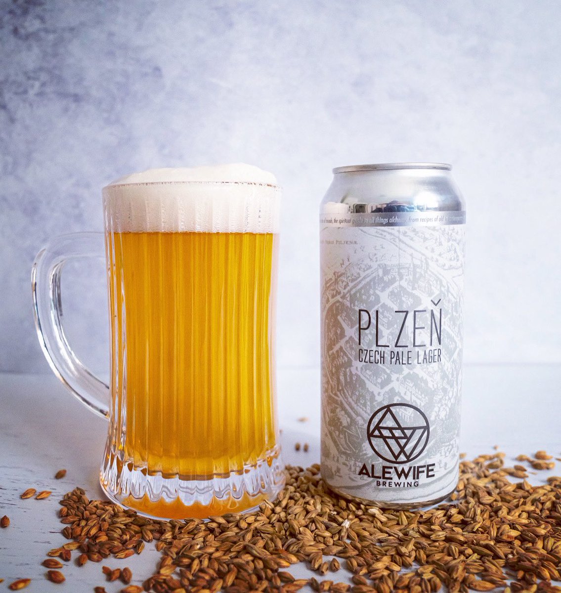 Alewife_Brewing's tweet photo. Plzen, a golden unfiltered ‘true to style’ Czech Pale Lager, brewed with Saaz & Polaris hops for an ever so slight spiciness to a very clean finish. Lagered for 36 days using Pilsner Urquell yeast.
.
.
#alewifebrewing #czechlagers #lager #lagerislife #beerstagram #alewifebeer https://t.co/ojXy6v8bFJ
