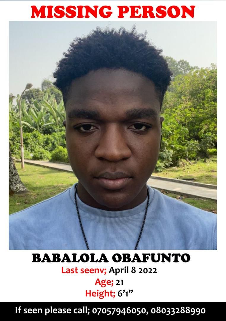 faemama_'s tweet photo. Hi, guys.. it's been almost a week.... Please don't get tired of retweeting #FindOba
He will be found by God's grace 🙏
#FindOba #ObafuntoUnilag https://t.co/9faoXfIVpL